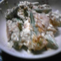 komusubi's cooksnap of when they made 厚揚げとオクラのおかかマヨぽん和え.