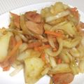 きらり流れ星's cooksnap of when they made じゃがいもとウインナーのカレー風味.