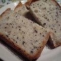 sakuko99's cooksnap of when they made ホームベーカリーに入れるだけ黒ゴマ食パン.