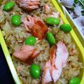 ばじまま's cooksnap of when they made なめたけ♡♥鮭のっけ炊き込みご飯.