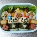 みぅちゃび's cooksnap of when they made キャラ弁♪　俵おにぎりでっくまっ＾＾.