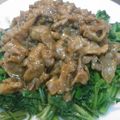 ウッフィー's cooksnap of when they made 春菊と豚肉の甘味噌炒め.