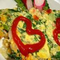 mmameco's cooksnap of when they made つるむらさきとトマトのオムレツ.