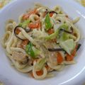 レッドジンガー's cooksnap of when they made みそ焼きうどん.