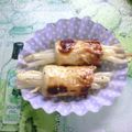 ３びきの子ぶたのまま's cooksnap of when they made 次男考案＊竹輪のもやし詰め炒め＊.