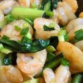 monjimari's cooksnap of when they made 魚介とあじみな（小松菜青梗菜）バタポン炒.
