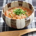 チョモチョモ's cooksnap of when they made 余った味噌汁で♪簡単キムチ雑炊.