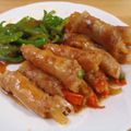 Nekozame's cooksnap of when they made 豚肉の野菜巻き巻き♪.