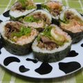 さったんママ's cooksnap of when they made 韓国風♡牛肉キムチのマヨネーズ巻き.