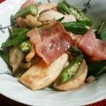 羽尼うに's cooksnap of when they made ☆オクラとベーコンとエリンギの炒め物☆.