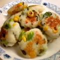 comamekko's cooksnap of when they made 味付けいらず♬かわいい枝豆はんぺん焼き♡.