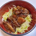 ちびたぬき♪'s cooksnap of when they made 焼肉の残ったお肉で♪焼肉丼♫.