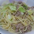 ロスコ５９１４'s cooksnap of when they made 超簡単☆キャベツとひき肉の和風パスタ.