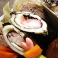 かずちゃん。's cooksnap of when they made お弁当に✿かにかまとハムののり巻き.