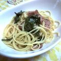 shooori's cooksnap of when they made ハム✿ホウレンソウ✿ニンニク風味パスタ.