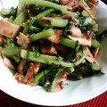 羽尼うに's cooksnap of when they made 大根葉とハムのオイマヨ炒め.