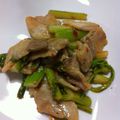ponsyuke♪'s cooksnap of when they made 簡単☆豚ばら肉とセロリのピリ辛炒め.
