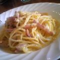ねこくま食堂のネタ帳's cooksnap of when they made 某お店の☆まったり濃厚なカルボナーラ.