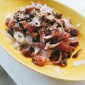 はやぱぱ★'s cooksnap of when they made かつおのたたきの♪おつまみ韓国風漬け.