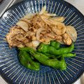 Hitomi 5 I's cooksnap of when they made 豚とシシトウの生姜焼き.