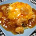 yamita's cooksnap of when they made ＊海老チリとろ玉のあんかけ焼きそば＊.
