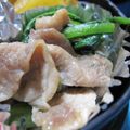 えみんちゅ＊'s cooksnap of when they made 春菊と豚肉のオイスター炒め.