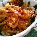 ：奏理：'s cooksnap of when they made 玉葱＆卵の納豆炒め.