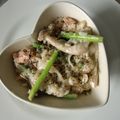 ちびっこ主婦's cooksnap of when they made クリームチーズリゾット　サーモン・シメジ.