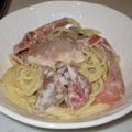 サイマー's cooksnap of when they made 生ハム＆しめじのクリームパスタ.