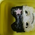 にこゆい's cooksnap of when they made キャラ弁　たまごっち「くろまめっち」.