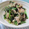 えみんちゅ＊'s cooksnap of when they made 春菊と豚肉のオイスター炒め.
