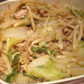 くっくのん's cooksnap of when they made もやしとひき肉のマヨソース炒め♪.