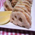 ゆみのしん's cooksnap of when they made ★レンコンのはさみ揚げ★.