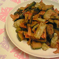 ちょびーす's cooksnap of when they made ♪竹輪とカボチャ皮のマヨカレー炒め♪.