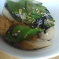 辛味大好's cooksnap of when they made オクラと薬味のわさび和え.