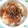 ３びきの子ぶたのまま's cooksnap of when they made 秋の味覚❤鮭といくらの親子丼.