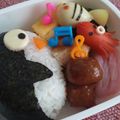 YuriYuma's cooksnap of when they made うずら卵で✿おさかなちゃん✿キャラ弁.
