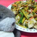 korakko's cooksnap of when they made かぼちゃと豚肉の天かす炒め.