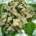 myukitty's cooksnap of when they made 酒蒸し鶏の“しそ味噌”和え.
