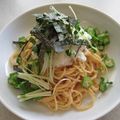 matchbox's cooksnap of when they made 長芋明太子のつるつるネバネバパスタ.