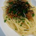 cominam's cooksnap of when they made ＊即席＊納豆パスタ＊.