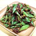 ariatowa's cooksnap of when they made いんげんのカレーひき肉炒め.