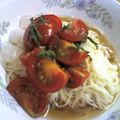 ケム's cooksnap of when they made 今日のおそうめん：トマトサラダのせ.