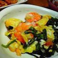 まいママたん's cooksnap of when they made 海老とニラのふわふわタマゴ炒め.