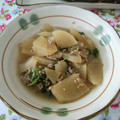 yuminko88's cooksnap of when they made 大根と水菜のおかか炒め煮.