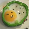 orangeroom's cooksnap of when they made ピーマン目玉焼き♪（お弁当おかず）.