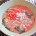 あいーぷ's cooksnap of when they made 余った味噌汁で♪簡単キムチ雑炊.