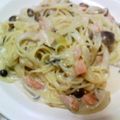 mionmama's cooksnap of when they made 牛乳で簡単！鮭クリームパスタ.