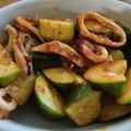 conn's cooksnap of when they made 食べるラー油でイカときゅうりの和え物.