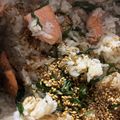 ななみん ママ★★'s cooksnap of when they made 我が家の定番・鮭と大葉の炊き込みご飯.